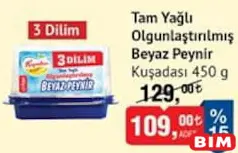 KUŞADASI TAM YAĞLI OLGUNLAŞTIRILMIŞ BEYAZ PEYNİR 3 DİLİM 450 G